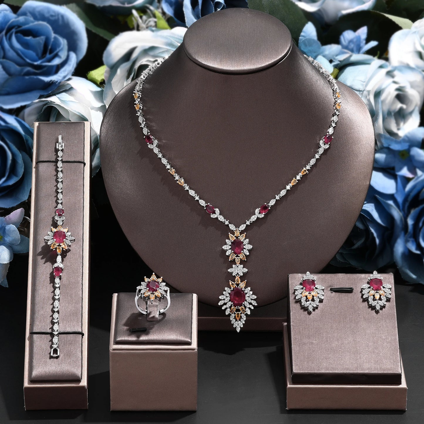 Elegant Bridal Zirconia Jewelry Set